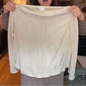 Song of Style Cream Pleated Top